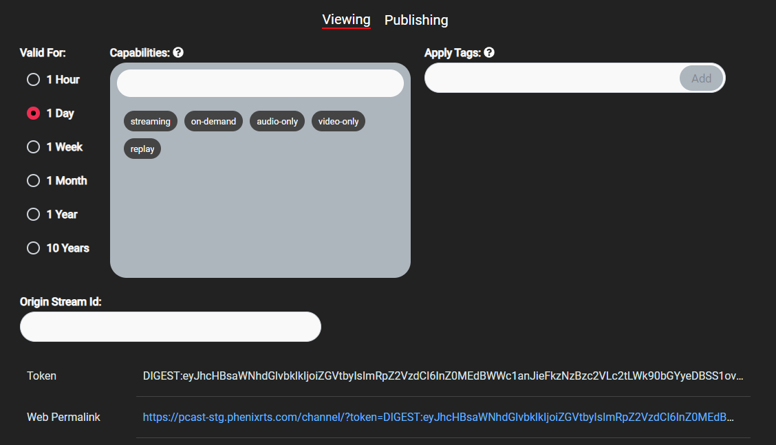 edge auth token menu