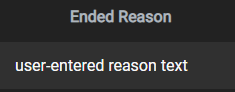 Ended reason